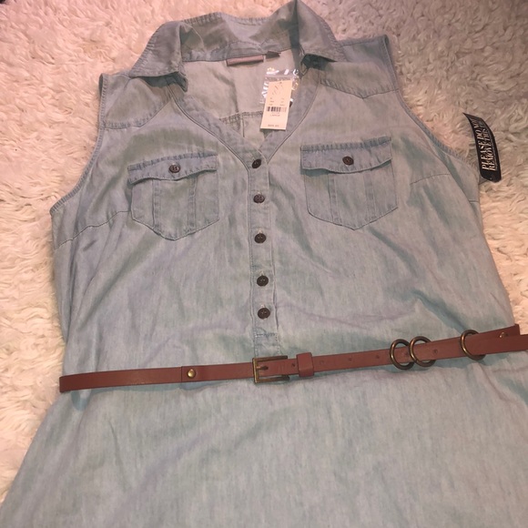 NEW YORK & COMPANY Denim Midi dress - Picture 3 of 4